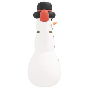 Bonhomme de neige gonflable blanc pour décorations de jardin de Noël en extérieur - Product Image 5