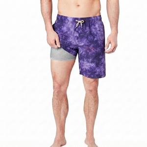 Pantalones Cortos Deportivos para Hombre, 90% Poliéster, 10% Elastano, Compresión, 5 Pulgadas, Secado Rápido, con Forro, para Entrenamiento y Running, 2 en 1 - Product Image 1