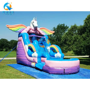 Toboggan aquatique gonflable commercial à double couture, thème bonhomme en pain d'épices, château gonflable et piscine pour enfants - Product Image 2