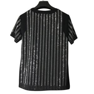 Camiseta Negra con Pedrería para Hombre, Modelo 2026, con Cristales Brillantes, Estilo Urbano, para Fiestas y Moda - Product Image 4