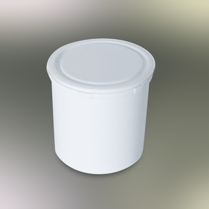 Seau cylindrique blanc en plastique PP avec couvercle hermétique pour le stockage - Product Image 4