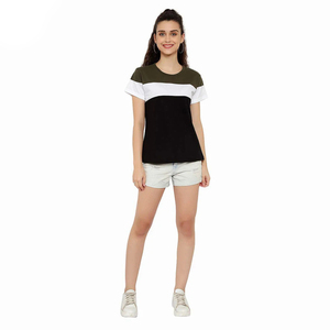 Wholesale Custom Made Lightweight Eco-Friendly Women's O-Neck T-Shirts Breathable Anti-Wrinkle Casual <b>Tops</b> for Summer - Product Image 5