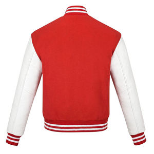 Plain <b>Red</b> Color Varsity <b>Jacket</b> Blank Cotton Fleece Baseball Team Sports Training Workout Running Letterman Custom <b>Jacket</b> For Men - Product Image 3