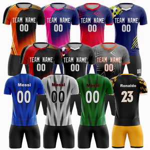 Camiseta de Fútbol Unisex Personalizada, Uniforme de Fútbol de Alta Calidad, Camisetas de Equipo 100% Poliéster, Logotipo Frontal, Secado Rápido, Cuello en V - Product Image 1