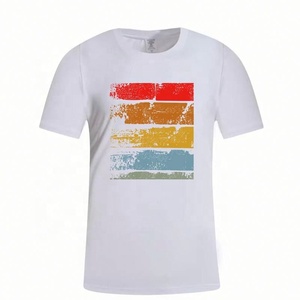 Camiseta de Manga Corta Estilo Vintage para Hombre, 100% Algodón, Jersey Informal, Cuello Redondo, Estampado Personalizable, Opción OEM, 200g, Secado Rápido - Product Image 3