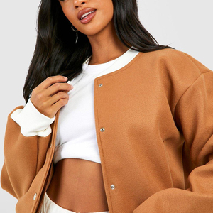Wholesale Custom Women Varsity Jacket High Quality Breathable Comfortable Reversible Knitted with Latest Design - Product Image 5