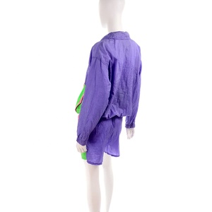 Custom 2026 Full Zip Pullover Solid Panelled Stand Collar Waterproof Breathable Windbreaker Jacket Two Piece <b>Shorts</b> Set Women - Product Image 3