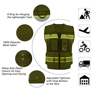 เสื้อกั๊กนิรภัยสะท้อนแสงสำหรับผู้ชาย เสื้อกั๊กนิรภัยสำหรับฤดูหนาว เสื้อกั๊กนิรภัยสะท้อนแสงสำหรับวิศวกร ขายส่งเสื้อผ้าสตรีทแวร์ - Product Image 4