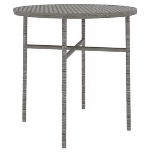 Juego de comedor de patio de ratán polivinílico de 3 piezas en gris para comedor de jardín - Product Image 5