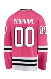 Maillot de hockey sur glace professionnel avec logo et numéro brodés, maille 100 % polyester de haute qualité, tenue d'entraînement pour équipe - Product Image 3