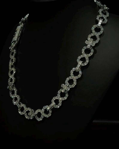Luxury Iced Out Flower Link Chain <b>Necklace</b> Moissanite Diamond Hip Hop Jewelry Micro Pave <b>Statement</b> <b>Necklace</b> - Product Image 1