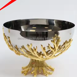 Bol de service en fonte d'aluminium Dernier bol de service de table décoratif Bol de service à salade pour les mariages et l'hôtel - Product Image 2