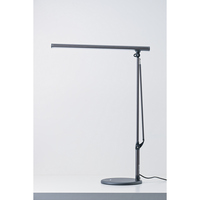 Lampe de table LED à intensité variable 7 couleurs - Design élégant à bras unique en finition graphite - Lampe de travail à commande tactile pour le bureau