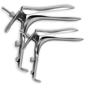 Spéculum vaginal en acier inoxydable avec vis de fixation centrale et poignée inclinable – Instruments chirurgicaux - Product Image 1