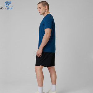 Wholesale Mens Solid Plus Size Fitness Tank Top Shorts Set Lightweight Quick Dry Sleeveless Front Gym Sportswear Training - Product Image 4