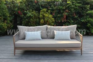 Contemporary Outdoor Rope <b>Sofa</b> Set With High-Density Foam Cushions For Villa Garden Patio Furniture <b>Waterproof</b> Design - Product Image 3