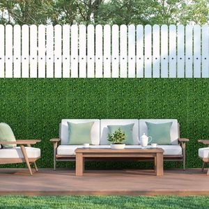 12pcs 23.6x15.75in Artificial Boxwood Topiary Hedge Grass Backdrop Fence Privacy Screen for Balcony Wall Decoration Grass Wall - Product Image 1