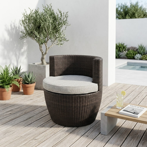 Ensemble de salle à manger de jardin en rotin méditerranéen moderne 2 places, résistant aux intempéries, mobilier d'extérieur pour appartement, entrée, cour, patio, hôtel - Product Image 3