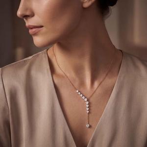 Collar de Diamantes Cultivados en Laboratorio con Corazón de Oro Rosa de 9K de Lujo, 4.92 CTW, Joyería Fina Hecha a Mano para Mujer, Regalo de Compromiso o Aniversario - Product Image 5