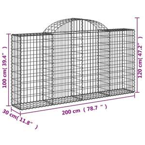 Set di 3 Grandi Cesti in Filo di Ferro Zincato Argentato, Collezione di Cesti Gabion - Product Image 6