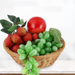 Multipurpose Usage Home Decoration Woven Rattan Fruit <b>Basket</b> <b>Vegetable</b> <b>Basket</b> Counter Top Serving <b>Storage</b> <b>Basket</b> Round Shape - Product Image 2