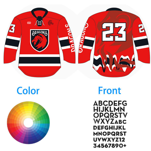 Venta al por Mayor de Camisetas de Hockey sobre Hielo Personalizadas con Sublimación Frontal, Secado Rápido, Nombres y Números de Equipo Personalizados, Unisex para Adultos - Product Image 5