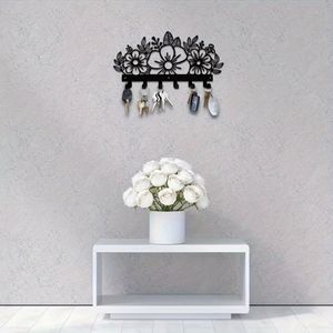 Ganci da Parete in Metallo con Design Floreale CIFbuy e Appendiabiti, Portachiavi con Fiore Decorativo per Ritiro Temu su TikTok - Product Image 6