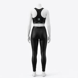 Women Plus Size Workout Set <b>Racerback</b> Sports <b>Bra</b> and Mid Waist Leggings 2 Piece Gym Activewear Yoga Set Front Logo OEM - Product Image 2