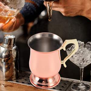 Mug de voyage en cuivre de style européen de qualité supérieure, réutilisable, étanche, portable, grande capacité pour café, thé, bière, vin - Product Image 2