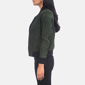 Chaqueta Bomber de Piel de Oveja para Mujer, Bordada, Reversible, Transpirable, Ecológica y Personalizable - Product Image 4