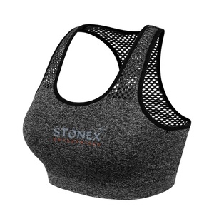 Sujetador deportivo de gimnasio con espalda de belleza de alto soporte para mujer, ropa deportiva con logotipo personalizado para entrenamiento, sujetador de Yoga suave, Top con logotipo - Product Image 1