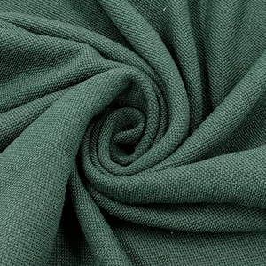 Polo en coton tricoté à manches courtes vert foncé pour homme, couleur unie, respirant, coupe classique - Product Image 5