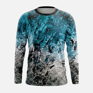 เสื้อยืดตกปลาแขนยาวสำหรับแข่งขัน สีน้ำเงิน รุ่นใหม่ล่าสุด ลดราคาพิเศษ ผลิตจากโพลีเอสเตอร์ 88% สแปนเด็กซ์ 12% ขายส่งเสื้อผ้าตกปลา - Product Image 3