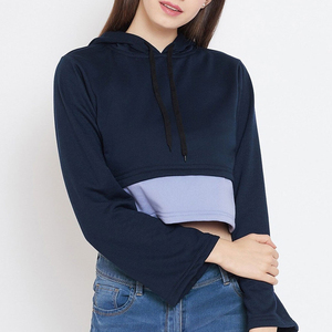 เสื้อฮู้ดครอปผ้าฟลีซหนานุ่มสไตล์วินเทจ ไซส์ใหญ่สำหรับผู้หญิง รับผลิตตามแบบ OEM สไตล์ลำลอง ล้างสีแบบแอซิด แห้งเร็ว ระบายอากาศได้ดี สตรีทแวร์ ดีไซน์ด้านหน้า - Product Image 2