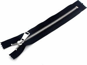 Non-Separating Metal <b>Zipper</b> for Bags #3 Silver Metal Closed End <b>Zippers</b> for Purses - Product Image 4
