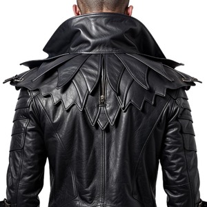 OEM Customized Men's Leather <b>Jackets</b> Stand Collar <b>Waterproof</b> High Quality New Design <b>Winter</b> Street Style Custom Logo - Product Image 6