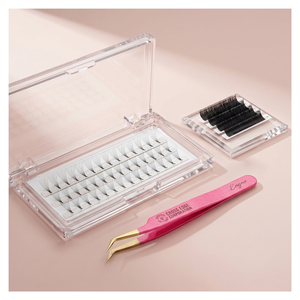 Pinzas para Extensión de Pestañas con Punta de Fibra y Agarre de Diamante, Pinzas Mega Volumen, Pinzas para Extensión de Pestañas de 90 Grados, Herramientas para Extensión de Pestañas - Product Image 5