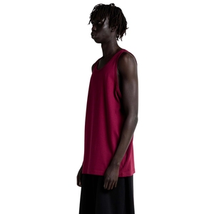 Men's <b>Maroon</b> Tank <b>Top</b> Sleeveless Cotton Solid Color Vest Gym Casual Wear Wholesale Manufacturer - Product Image 4