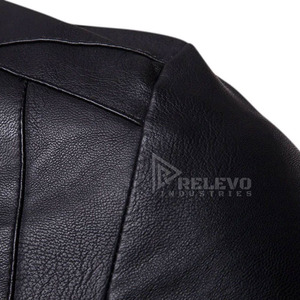 New Fashion Wear Custom Faux Leather <b>Biker</b> <b>Jacket</b> Men High Quality Classic Lapel Zippers Motorcycle Winter <b>Jackets</b> With Waist - Product Image 3