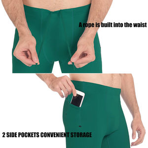 Leggings de compression pour hommes, vêtements de sport pour la course à pied, le yoga et la gym, respirants, prix bas - Product Image 4