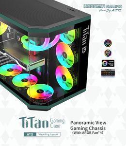 Gabinete de PC para Juegos KINGSMAN GAMING ATX Panorámico con Vidrio Templado, 4 Ventiladores ARGB, 4x2 HDD/SSD, Soporte para GPU de 410 mm, en Stock - Product Image 6