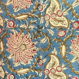 Housse de coussin carrée à volants imprimée à la main de Jaipur, 100 % coton, style bohème, écologique, durable, avec fermeture éclair - Product Image 2