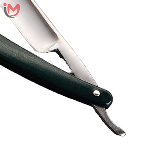 Wholesale Classic Retro Barber Folding <b>Straight</b> <b>Razor</b> with High Carbon Steel Blade and Green ABS Handle for Face Use OEM Service - Product Image 4