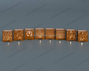 Soporte de luz T de bambú ecológico hecho a mano para decoración sostenible del hogar y propósito de regalo natural - Product Image 2