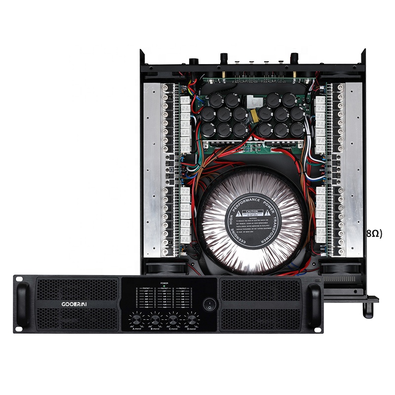 4 channel power amplifier class h 2u