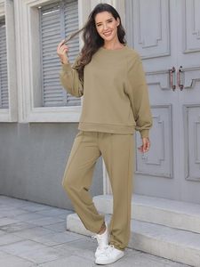 Conjunto de Sudadera con Capucha Oversize y Pantalones de Chándal de Forro Polar Premium para Mujer, Conjunto Deportivo de Sudadera con Capucha y Pantalones de Chándal para Mujer - Product Image 1