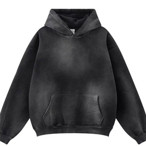 High Quality Custom Washed 100% Cotton Pullover <b>Hoodie</b> Sweat Pant Tracksuit Casual Winter Wear Heavyweight and Breathable - Product Image 2