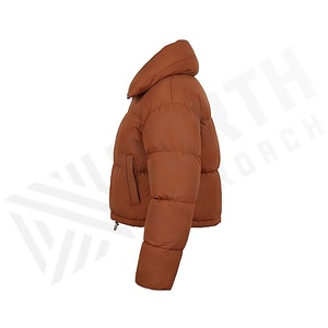 Chaqueta Acolchada Echo Mountain para Mujer, Chaqueta Corta con Cuello Acolchado, Cierre de Cremallera Frontal, Resistente al Viento, Ropa de Invierno - Product Image 3