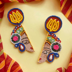 Pendientes de cuentas bordadas únicos, joyería multibeads para niñas y mujeres, tamaño personalizado para regalo de fiesta por MD HANDICRAFTS - Product Image 4