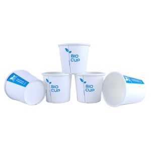 Tazas y platillos de té biodegradables Vajilla desechable ecológica para el hogar y cafés - Product Image 1